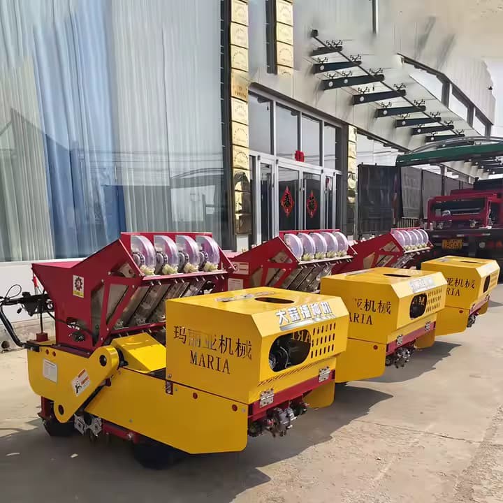 Customized Garlic Planter 30 Seeds/Minute Planting Rate With Seedling Protection Cover Tractor Mounted 6 Rows Precision Garlic Seeder